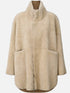 Rabens Saloner Ejsa shearling coat jacket dark brown natural combi